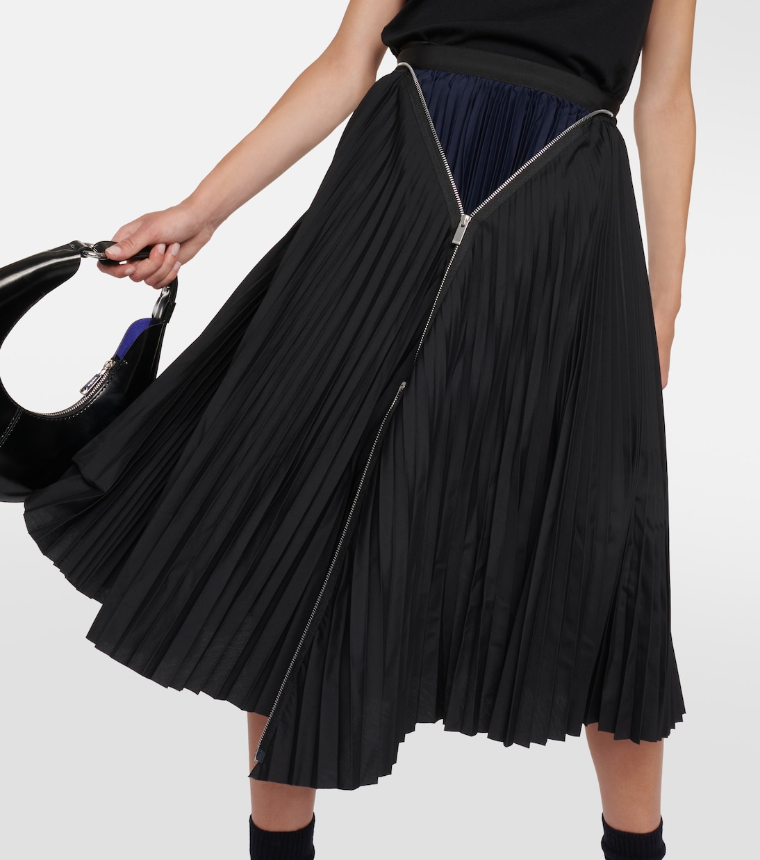 Gonna midi plissé | Sacai