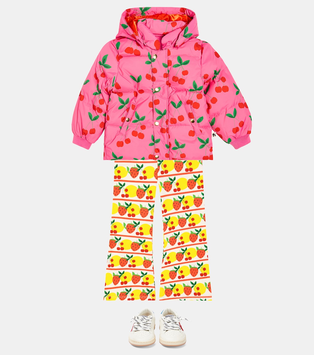 Pantalon de survêtement Fruits Stripe en coton | Mini Rodini