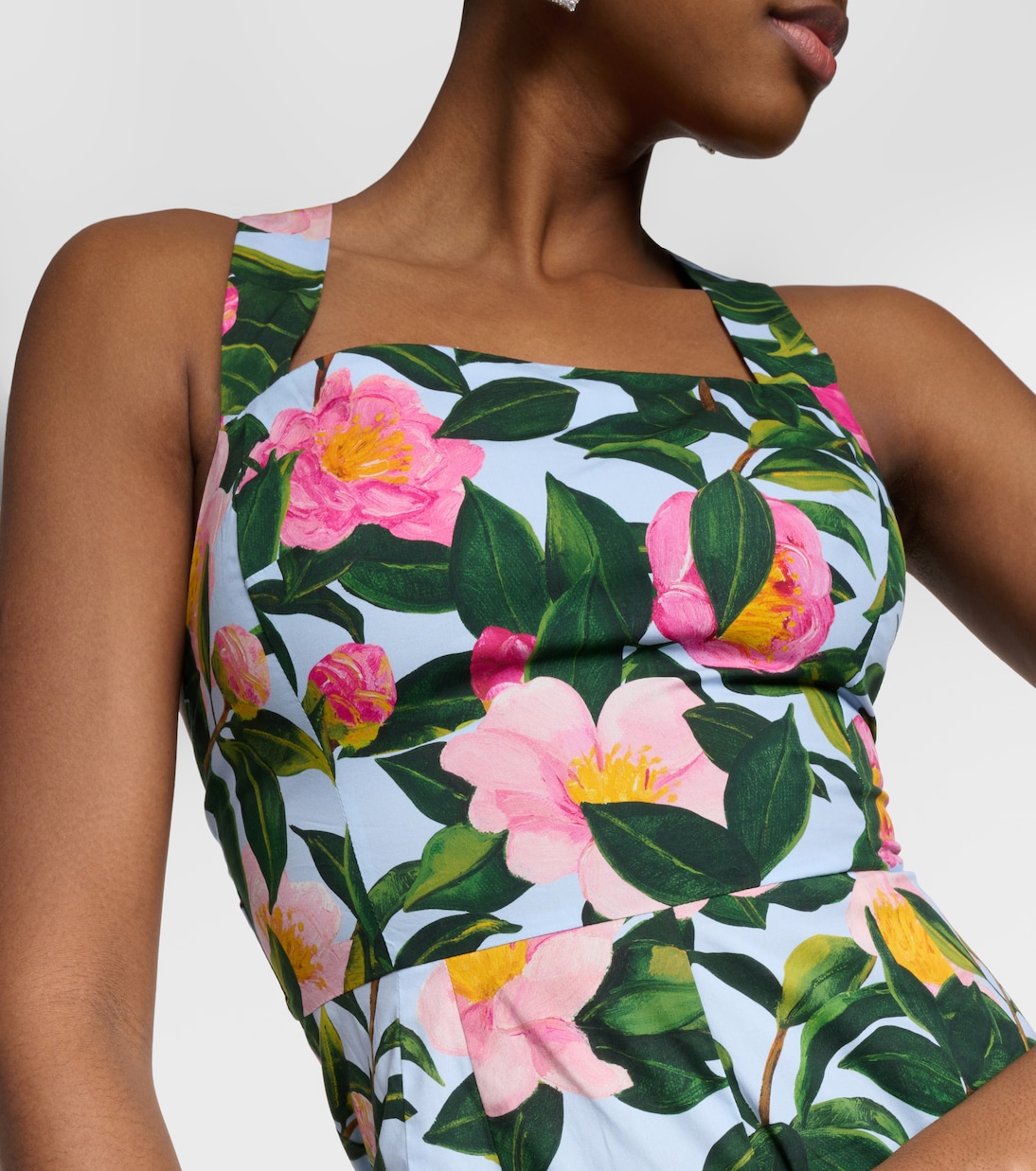 Mono en mezcla de algodón floral | Oscar de la Renta