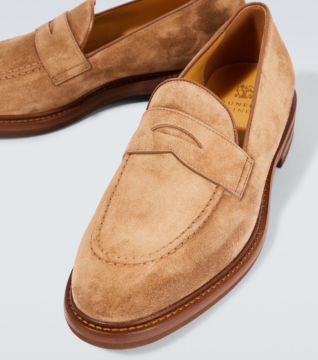 Suede penny loafers | Brunello Cucinelli
