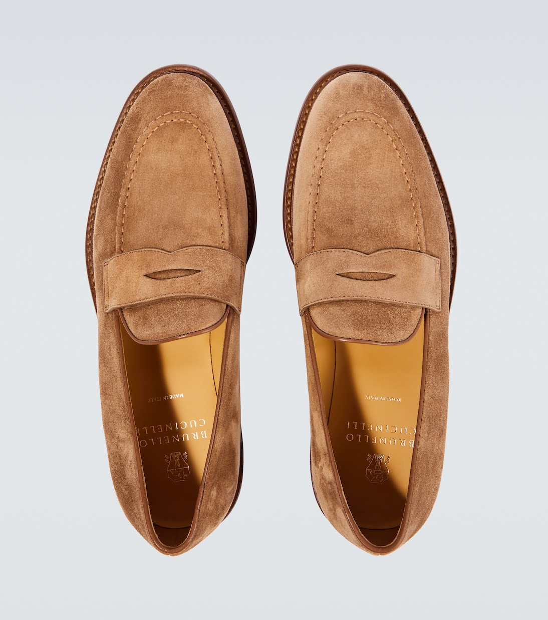 Suede penny loafers | Brunello Cucinelli
