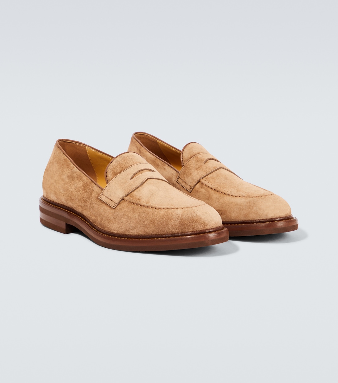 Suede penny loafers | Brunello Cucinelli