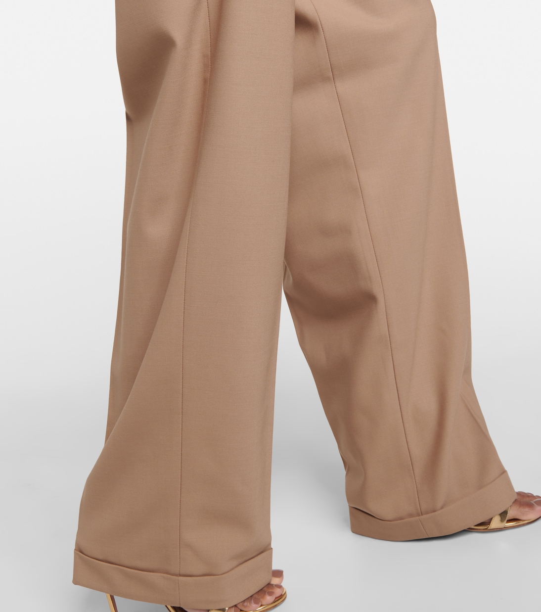 High-rise wool-blend wide-leg pants in brown - Polo Ralph High-rise wool-blend wide-leg pants in brown - Polo Ralph