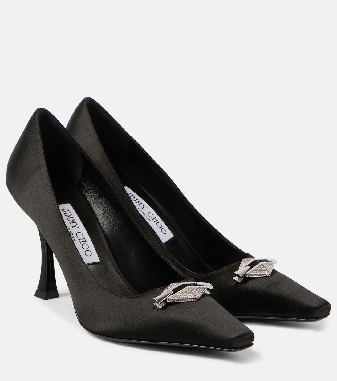 Ryker 90 embellished satin pumps | Jimmy Choo