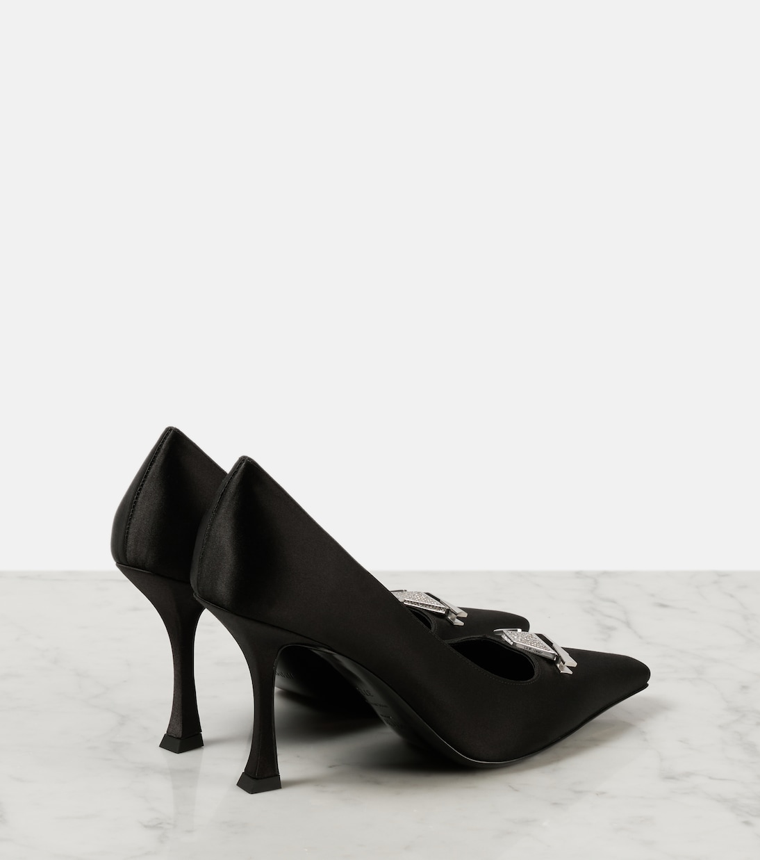 Ryker 90 embellished satin pumps | Jimmy Choo