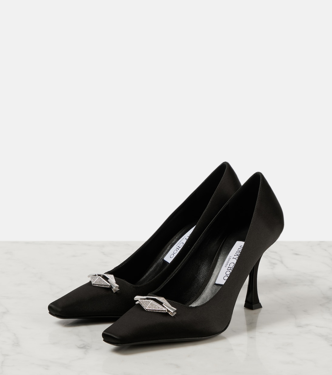 Ryker 90 embellished satin pumps | Jimmy Choo