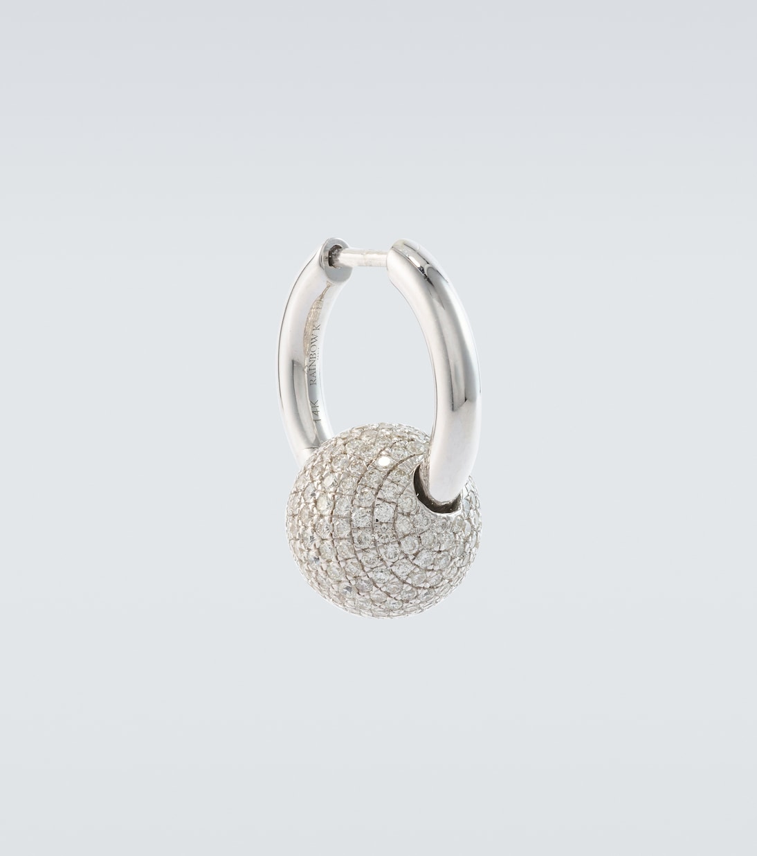 Boucle d'oreille unique en or 18 ct et diamants | Rainbow K
