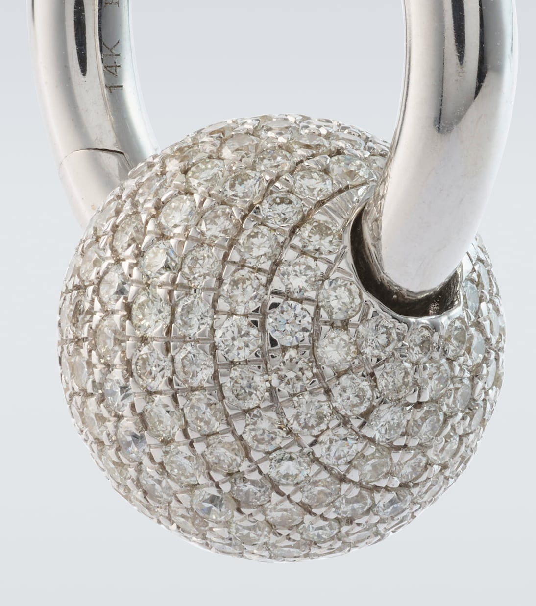 Boucle d'oreille unique en or 18 ct et diamants | Rainbow K