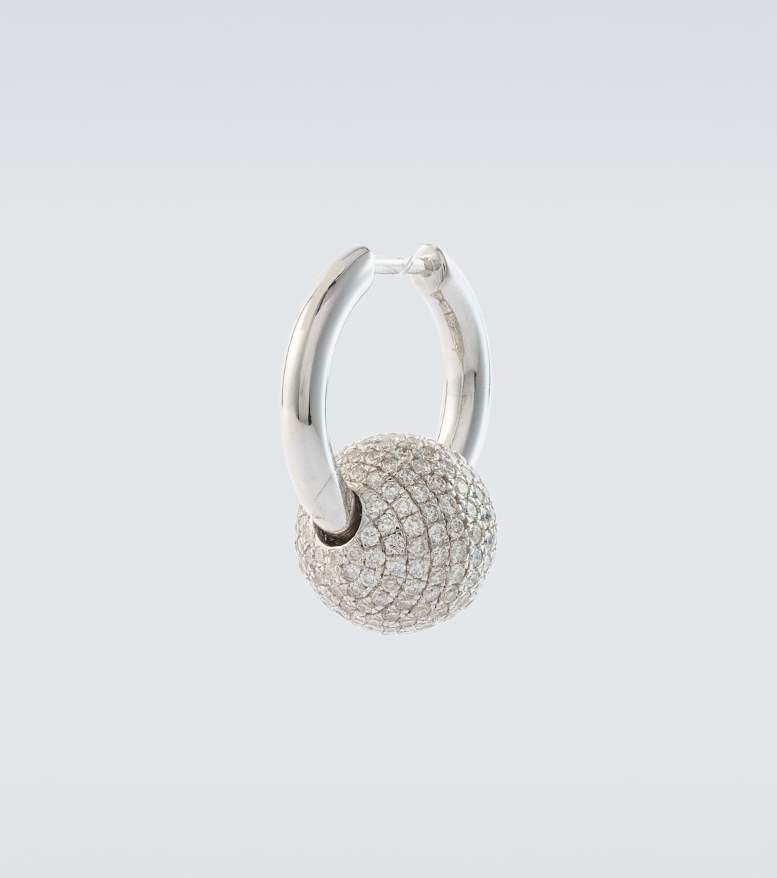 Boucle d'oreille unique en or 18 ct et diamants | Rainbow K