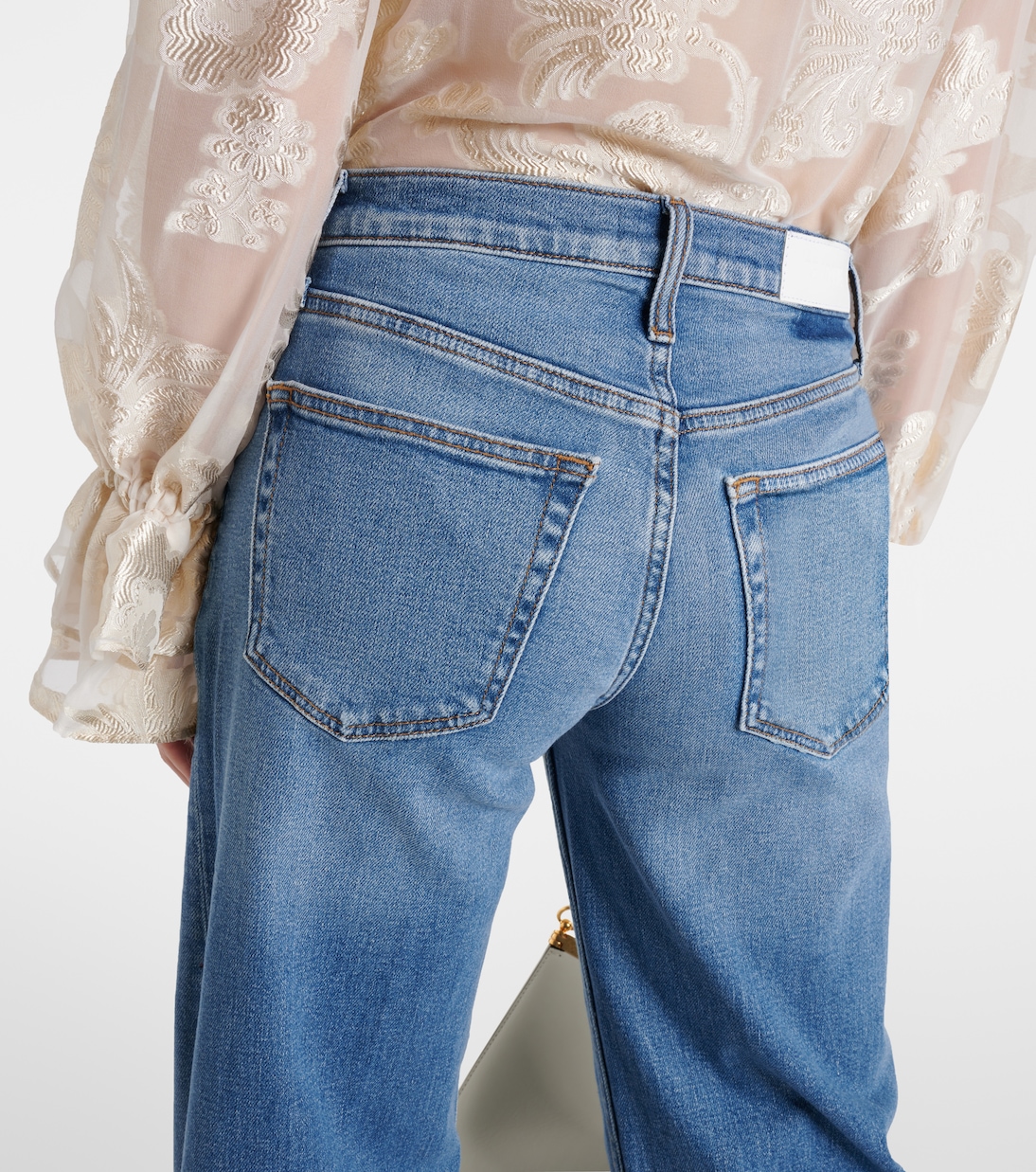 Jeans a gamba larga e vita media | Re/Done