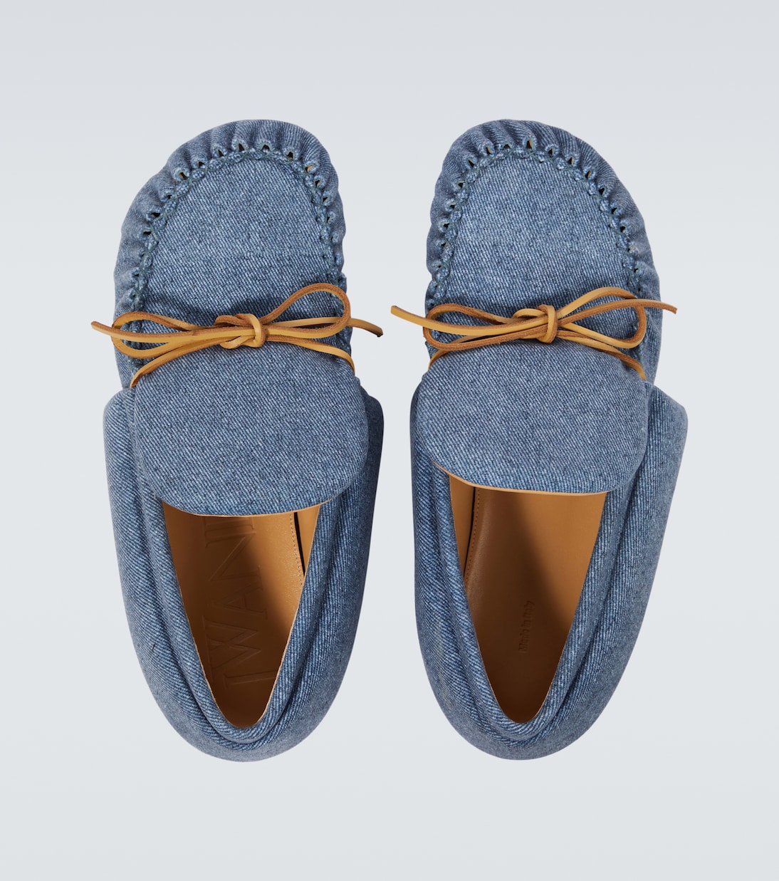 Denim moccasins top