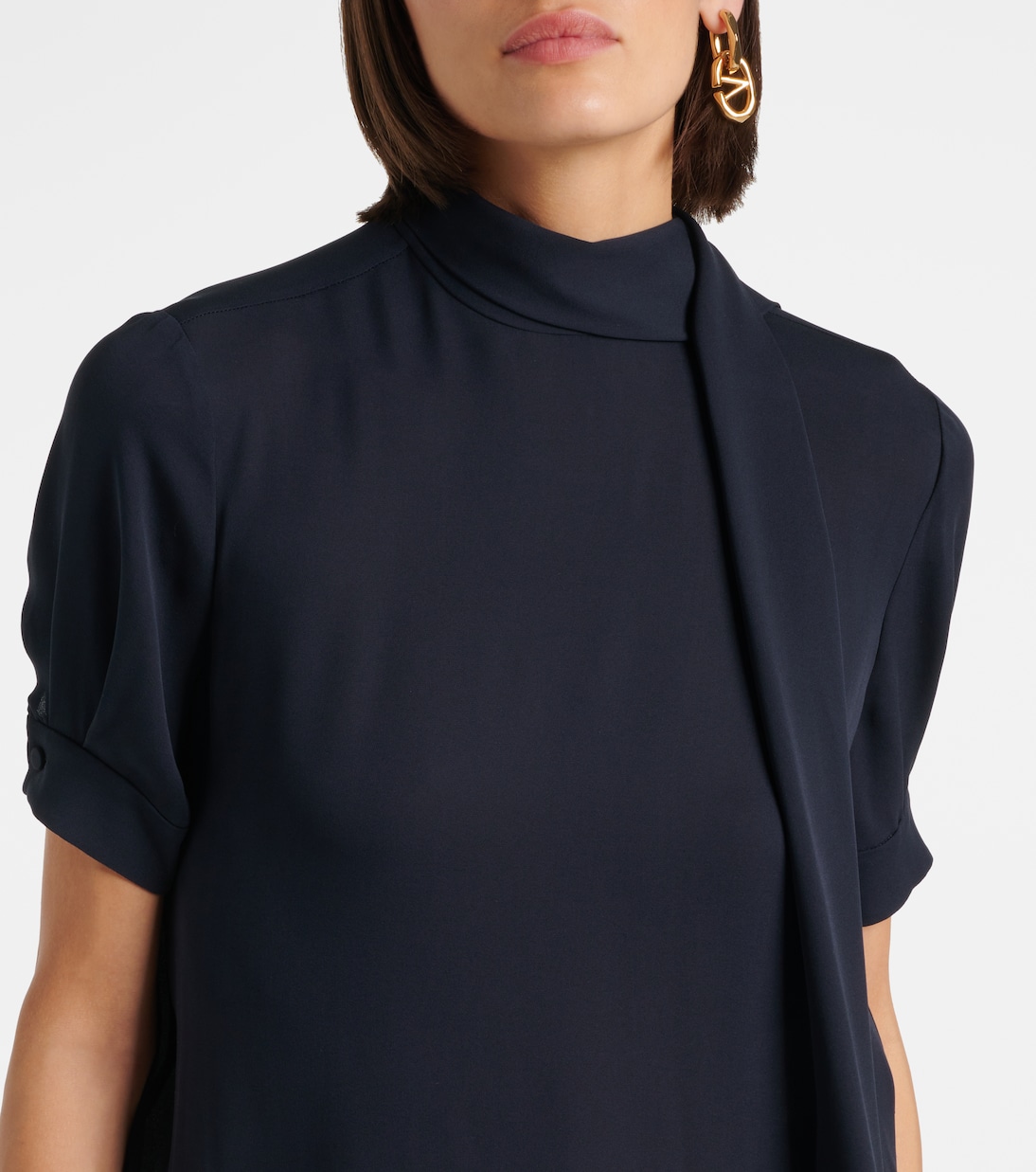 Top in georgette di seta | Valentino
