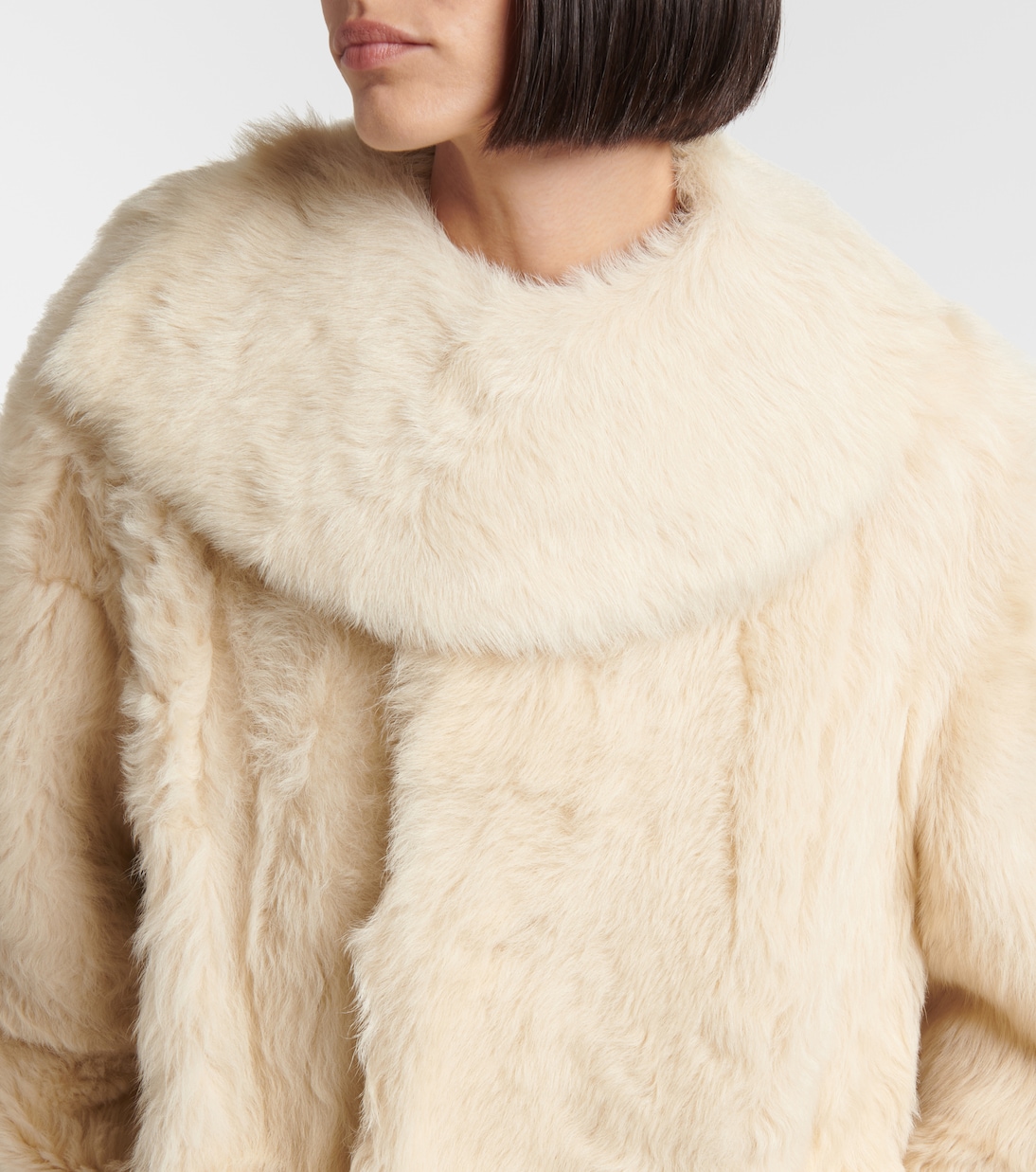 Collo in shearling con pelle | Toteme