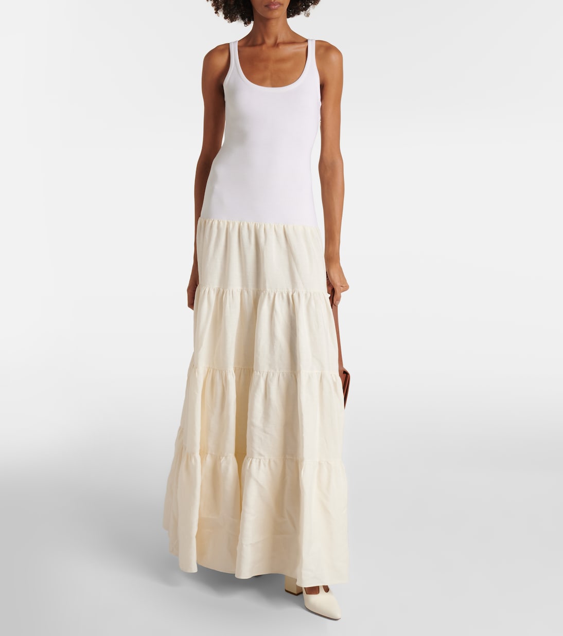 Pozas tiered linen maxi dress | Gabriela Hearst