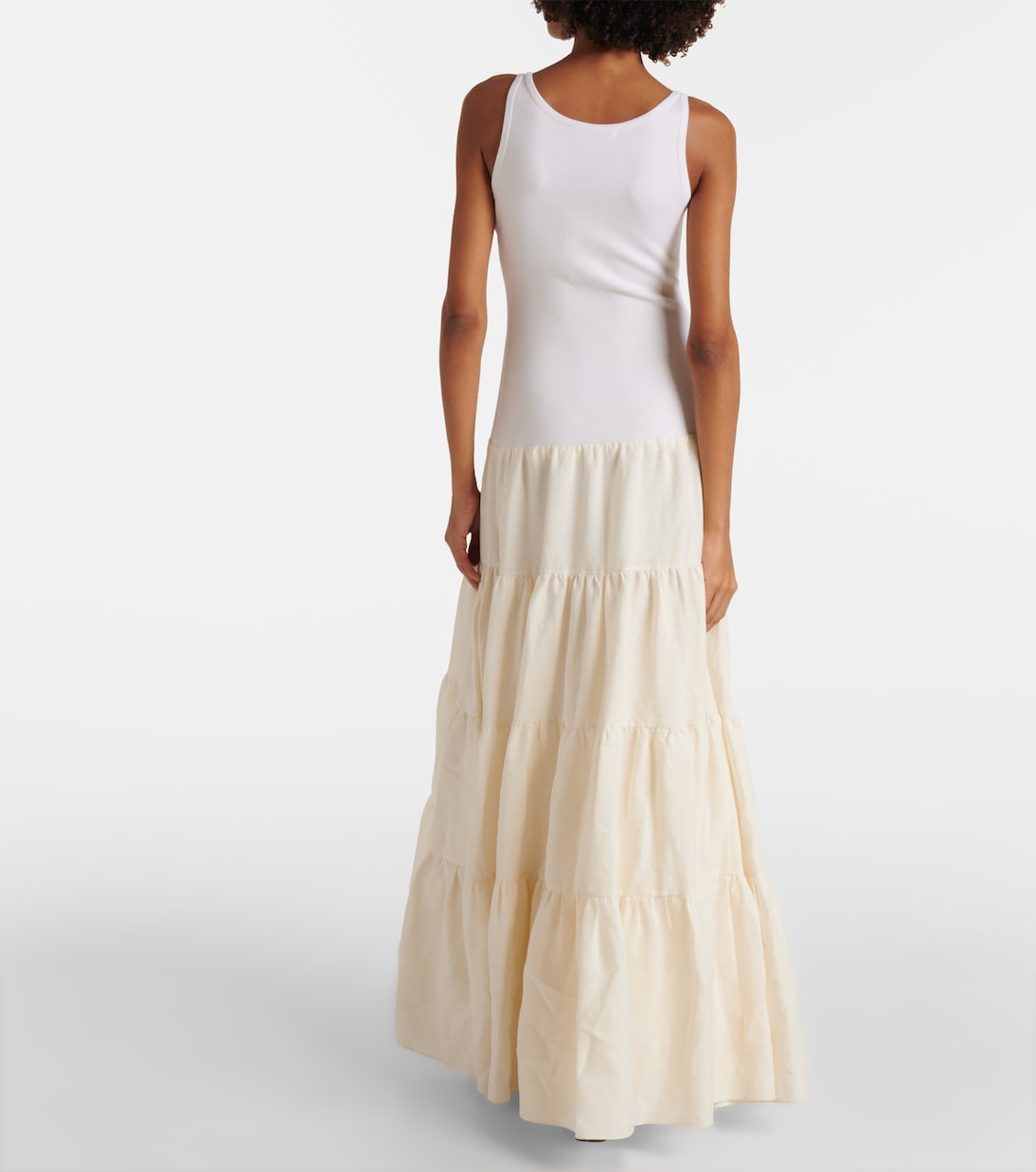 Pozas tiered linen maxi dress | Gabriela Hearst