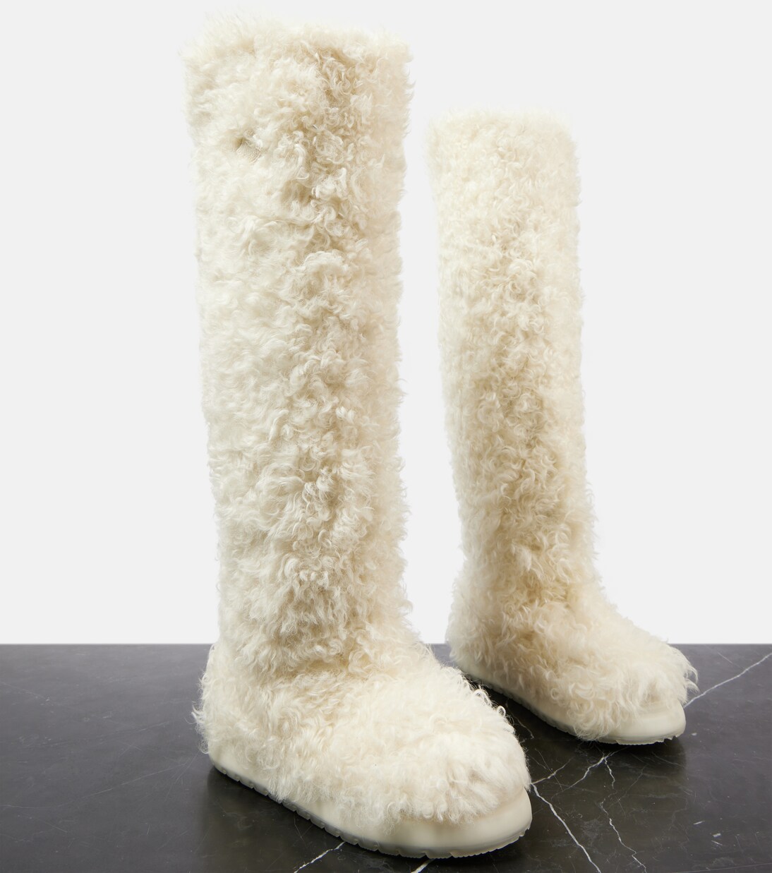 Beverly shearling over-the-knee boots | Moncler