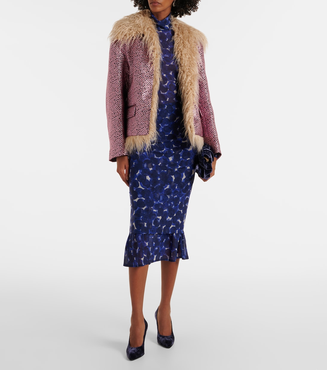 Veste en fourrure synthétique à ornements | Dries Van Noten