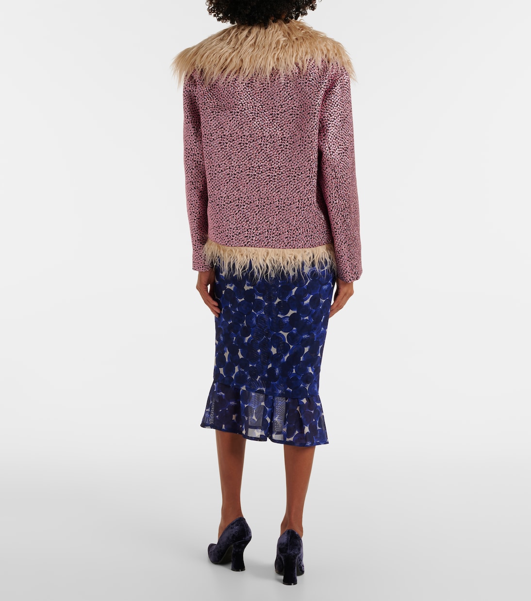 Veste en fourrure synthétique à ornements | Dries Van Noten