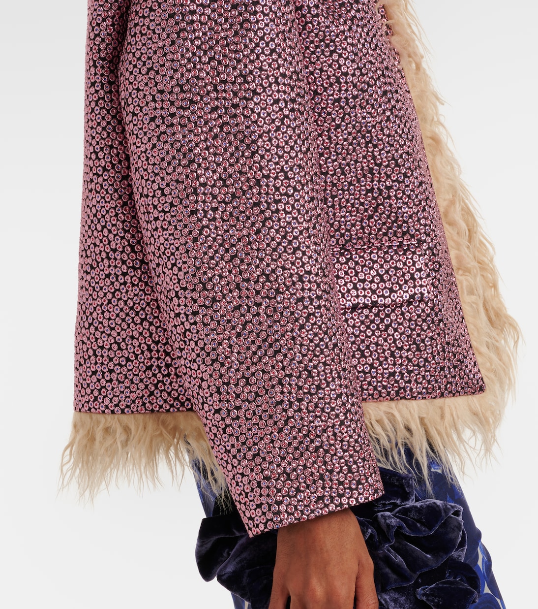 Veste en fourrure synthétique à ornements | Dries Van Noten