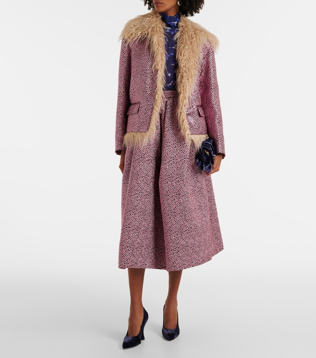Veste en fourrure synthétique à ornements | Dries Van Noten