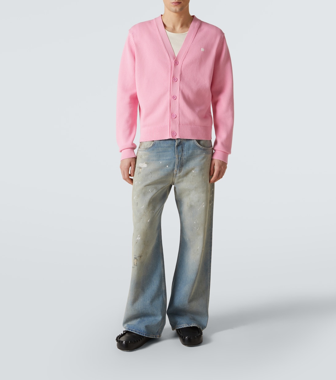 Cardigan Face in cotone | Acne Studios