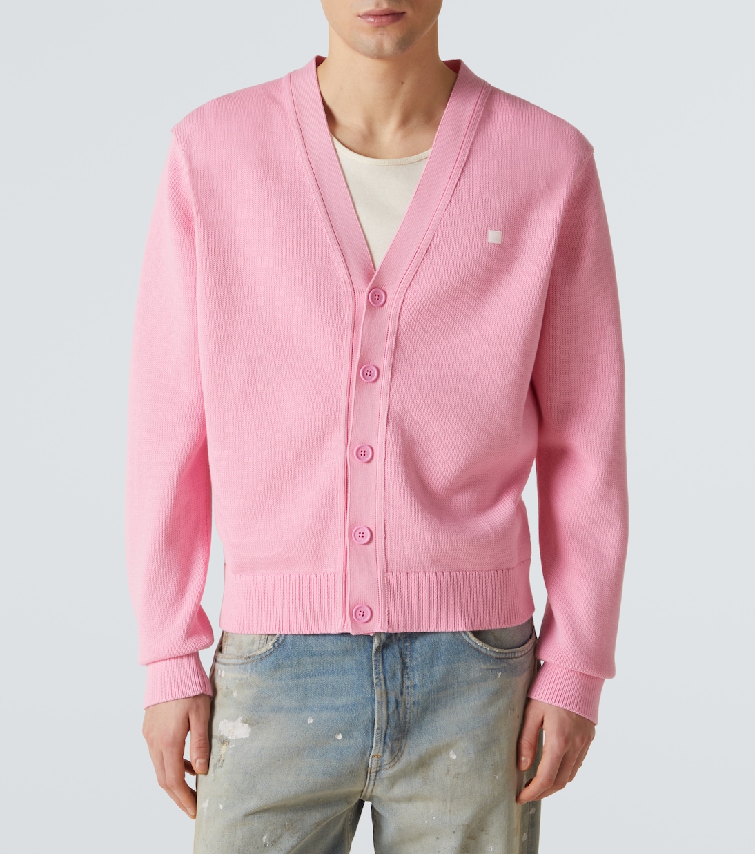 Cardigan Face in cotone | Acne Studios