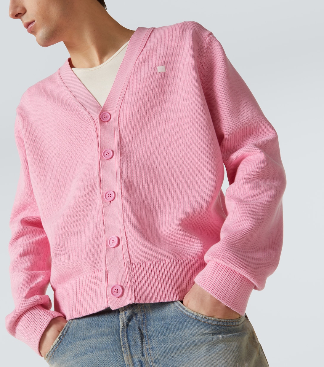 Cardigan Face in cotone | Acne Studios