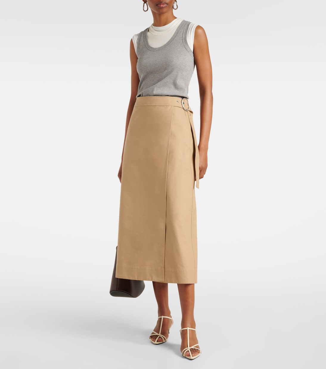 Falda envolvente de algodón | Jil Sander