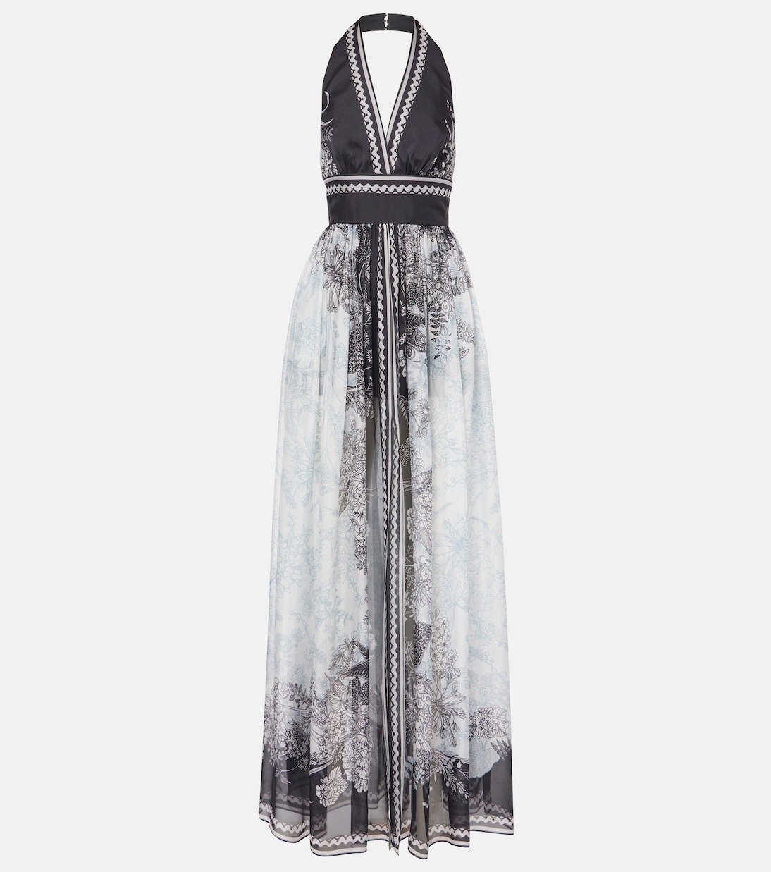 Abito lungo in chiffon di seta | Elie Saab