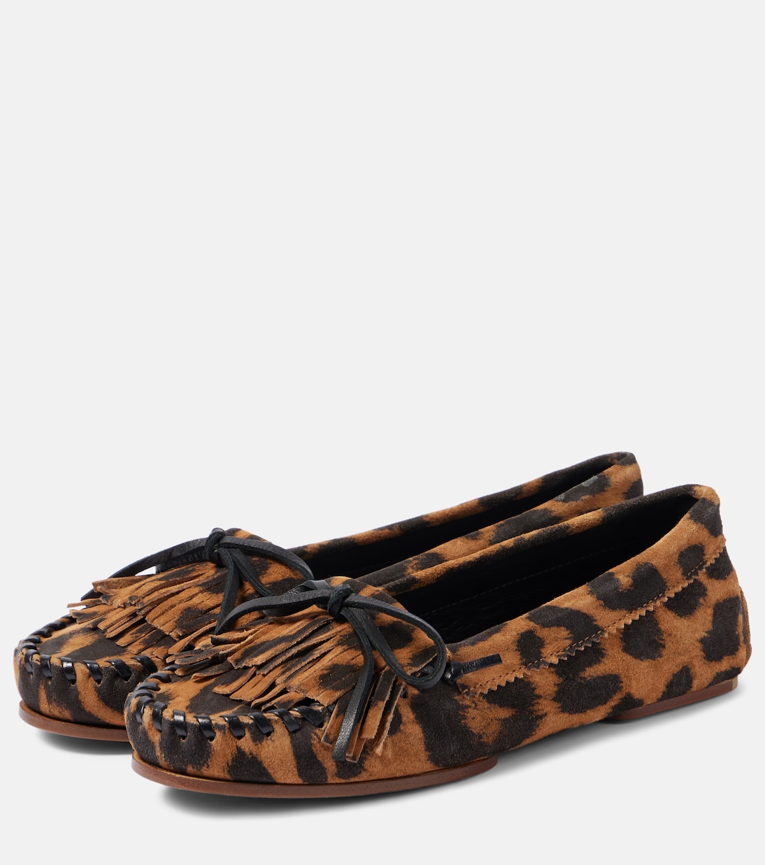 Indie leopard-print suede loafers | Paris Texas