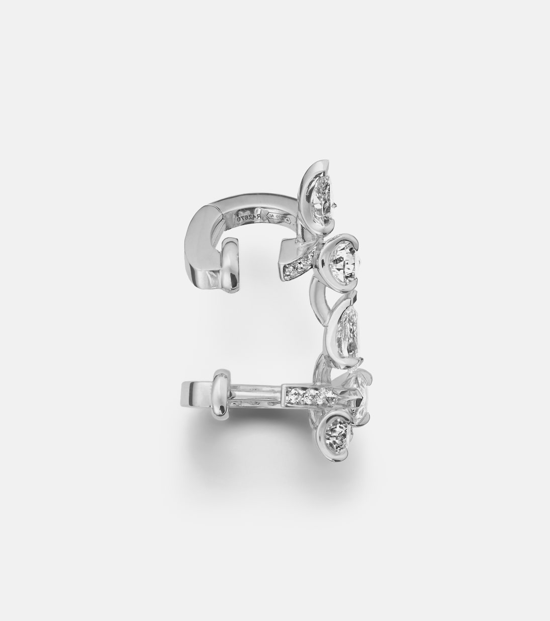 Orecchino ear cuff Serti Sur Vide in oro bianco 18kt con diamanti | Repossi