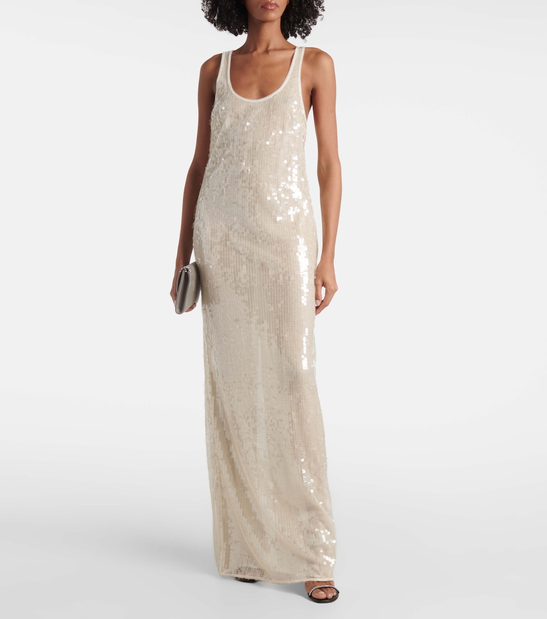 Abito lungo Sheer con paillettes | Stella McCartney