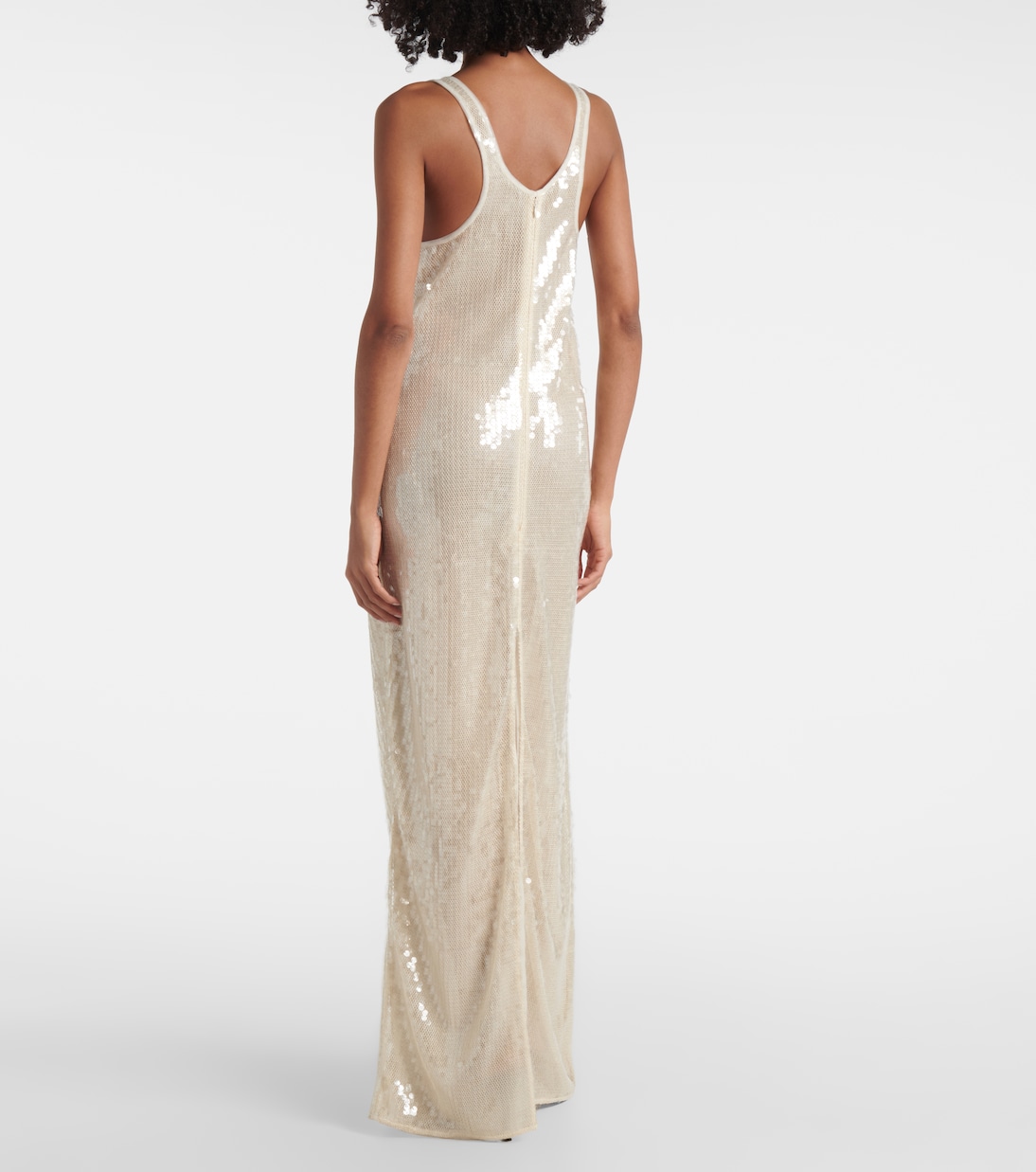 Abito lungo Sheer con paillettes | Stella McCartney