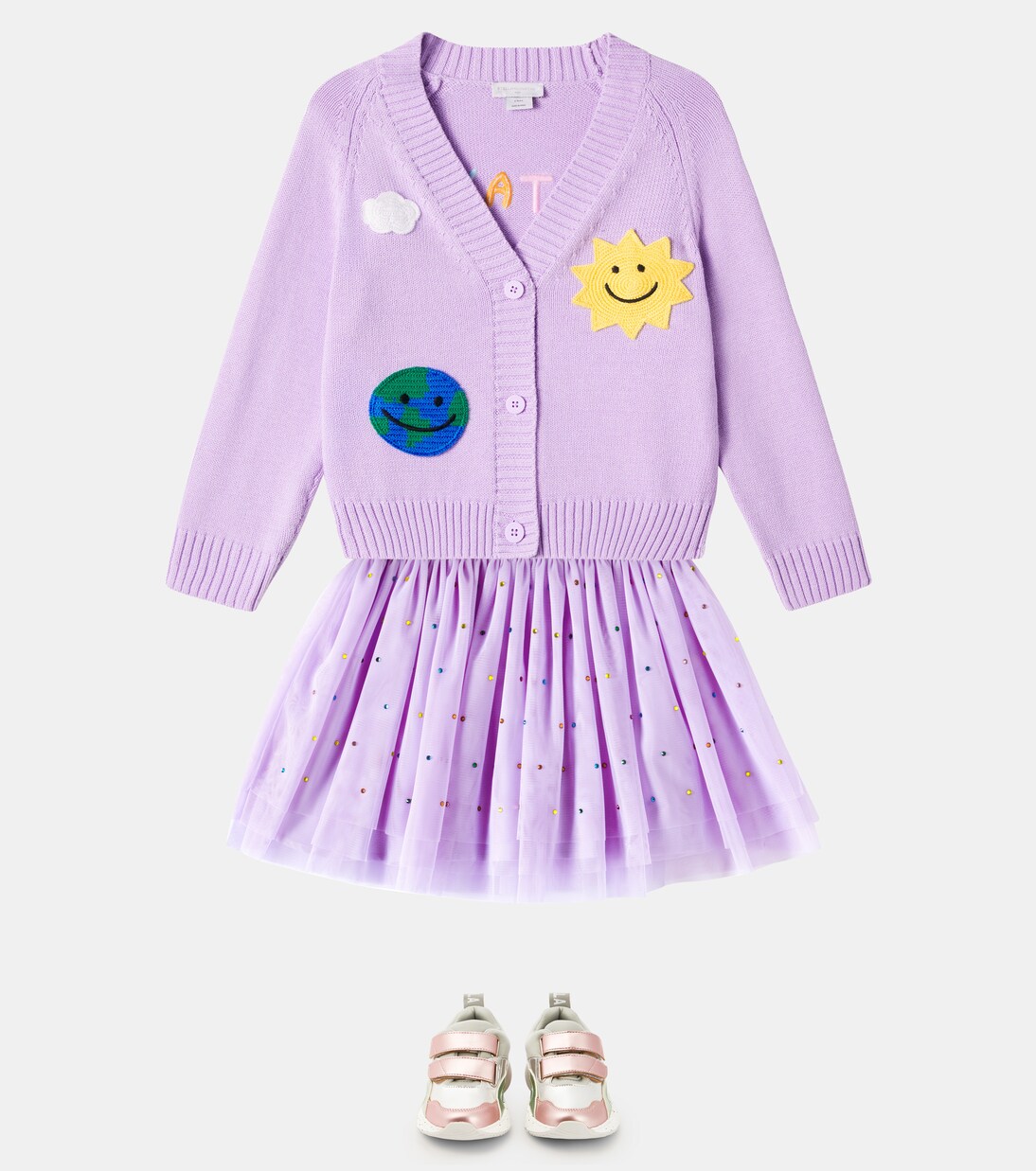 Rock aus Tüll mit Kristallen | Stella McCartney Kids