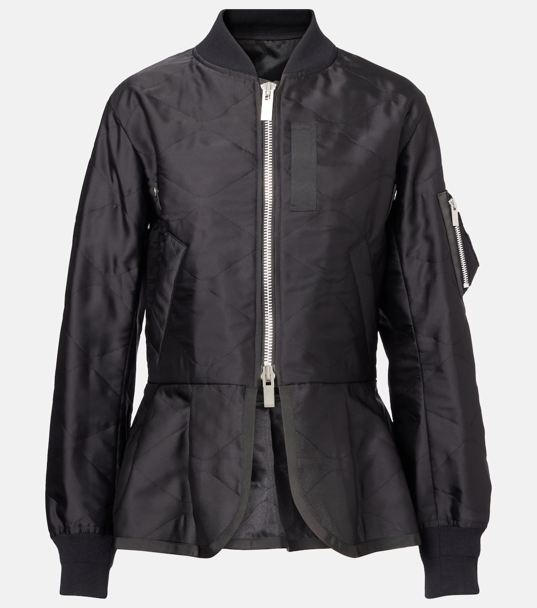 Giacca blouson trapuntata in raso  | Sacai