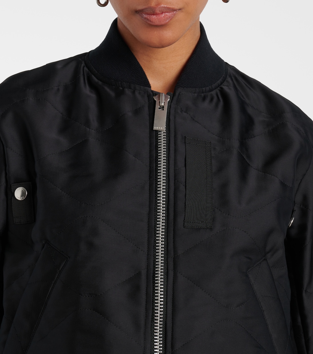 Giacca blouson trapuntata in raso  | Sacai