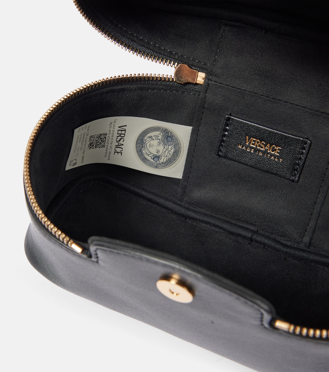 Sac vanity Tag Small en cuir | Versace