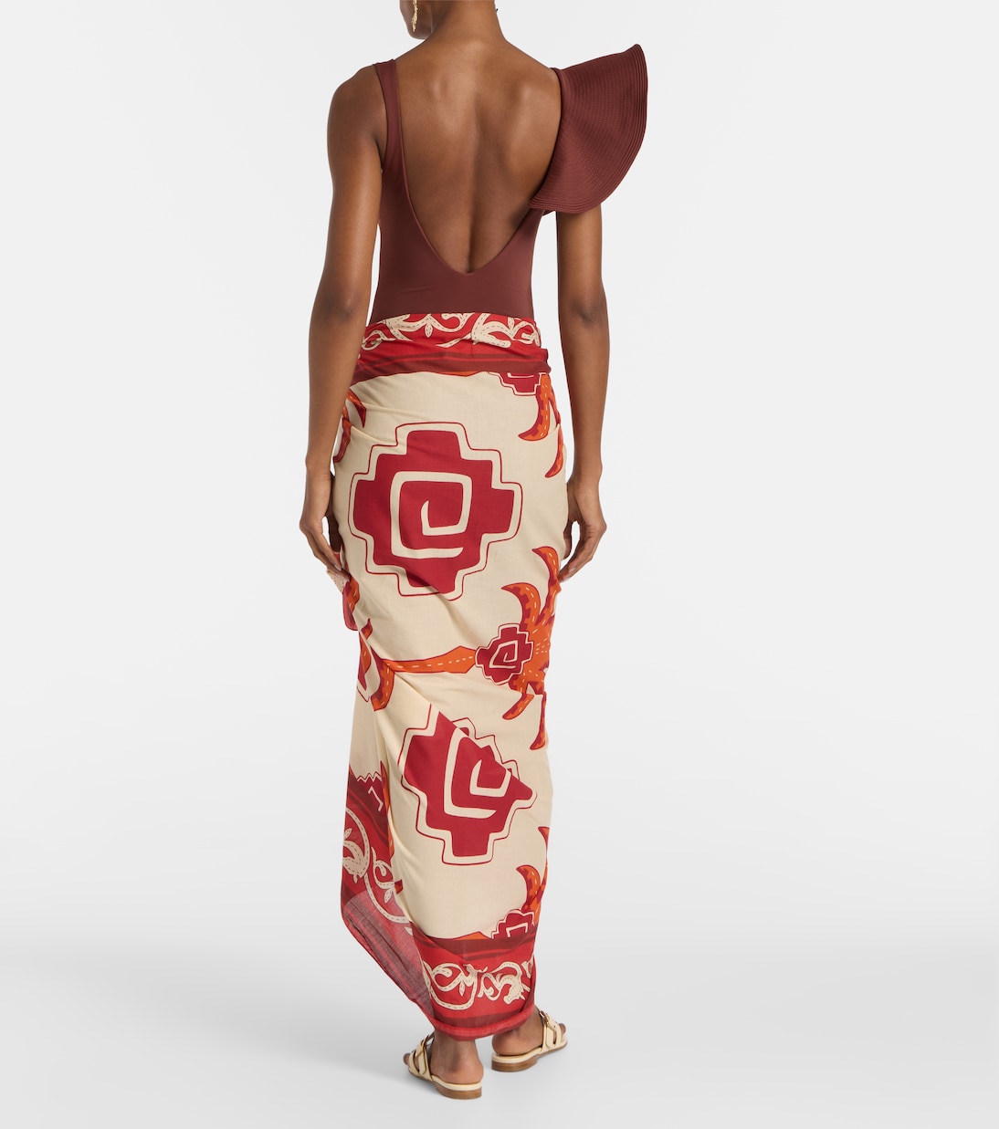 Cotton printed beach cover-up | Johanna Ortiz