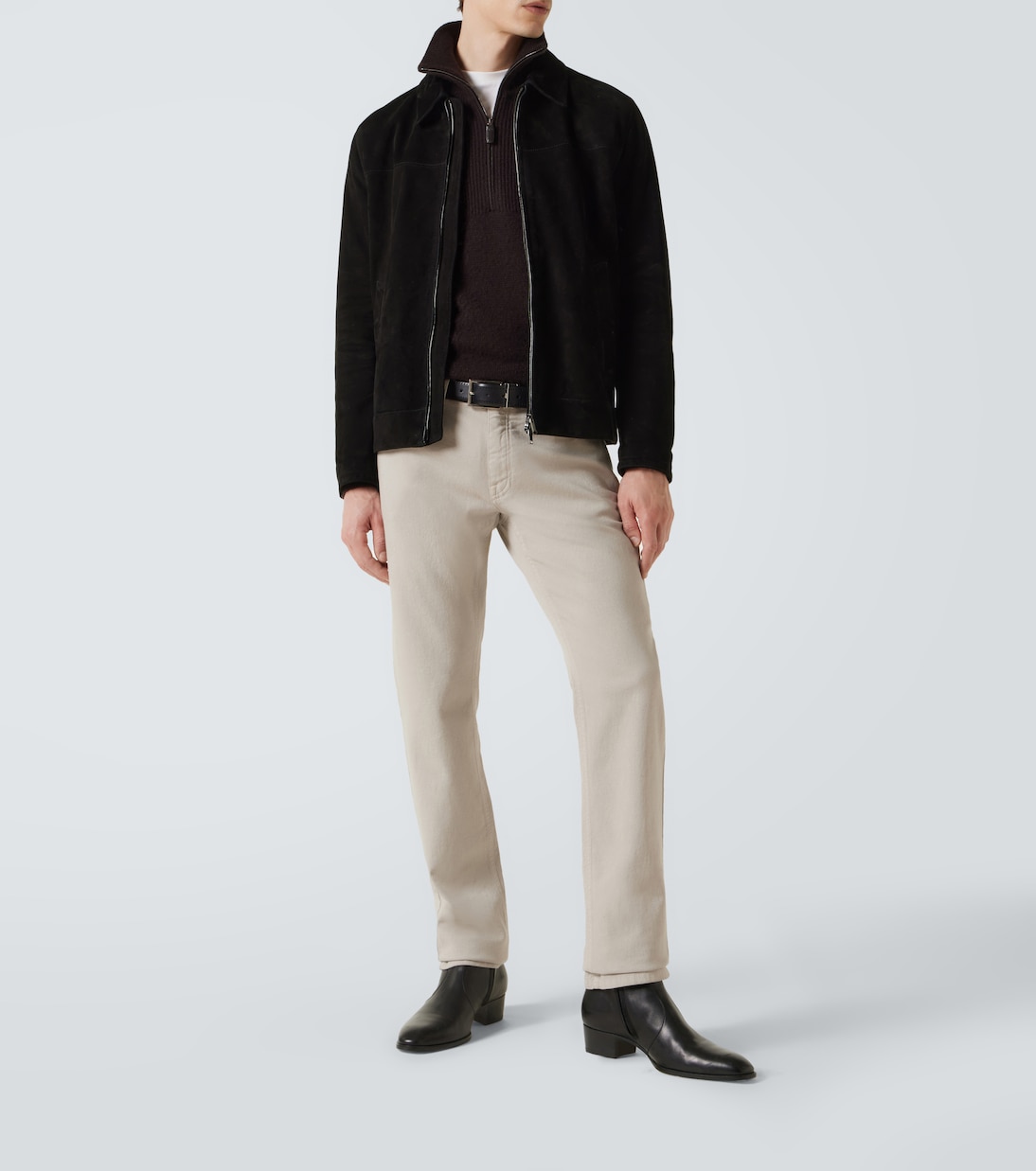 Wool and silk half-zip sweater | Brioni