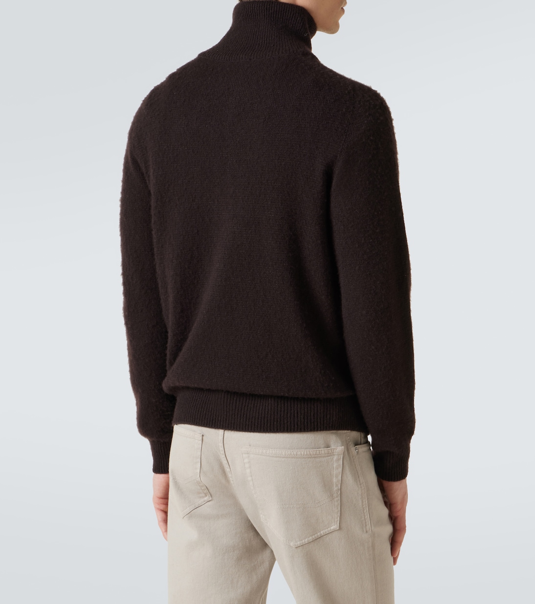 Wool and silk half-zip sweater | Brioni