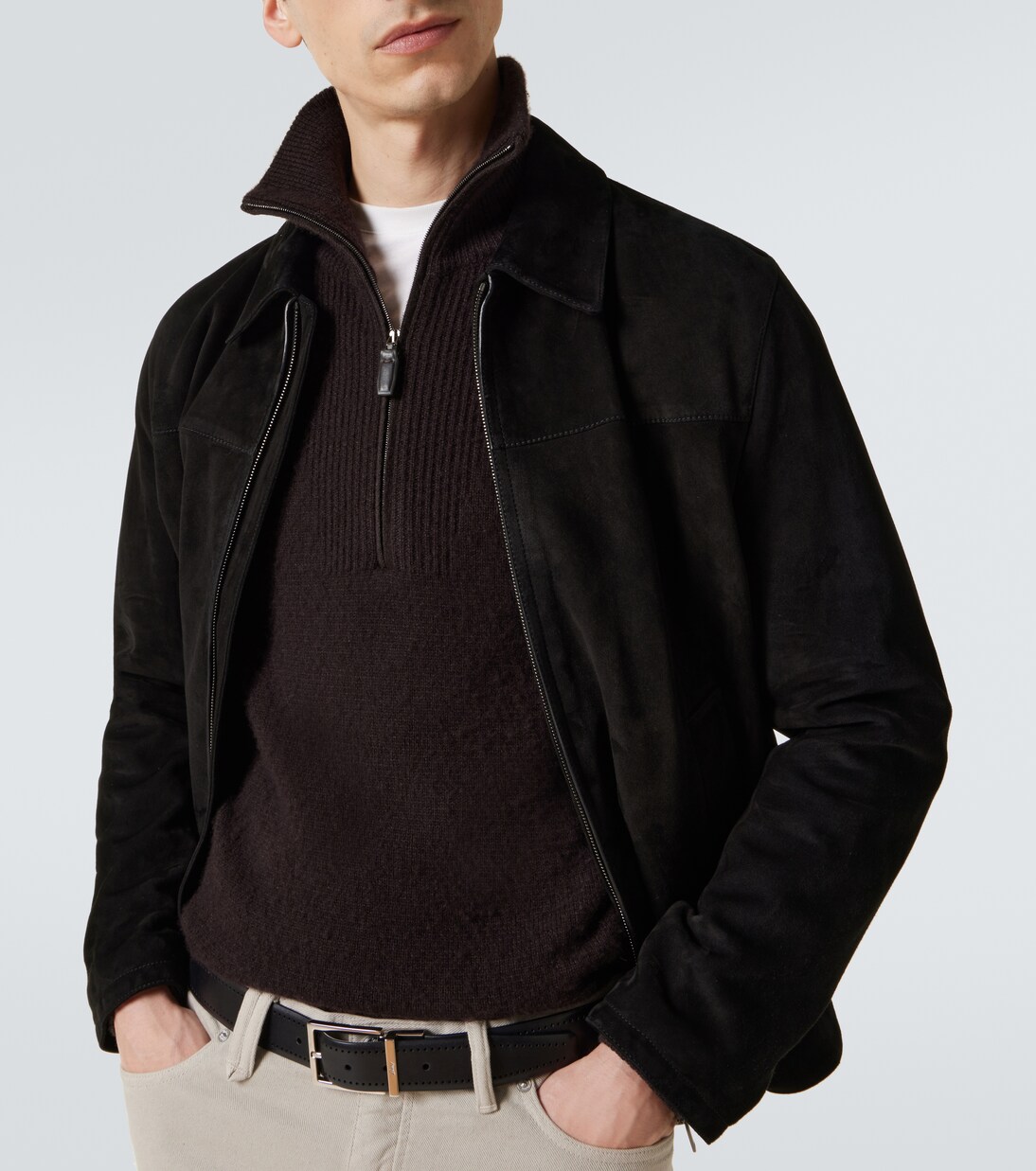 Wool and silk half-zip sweater | Brioni