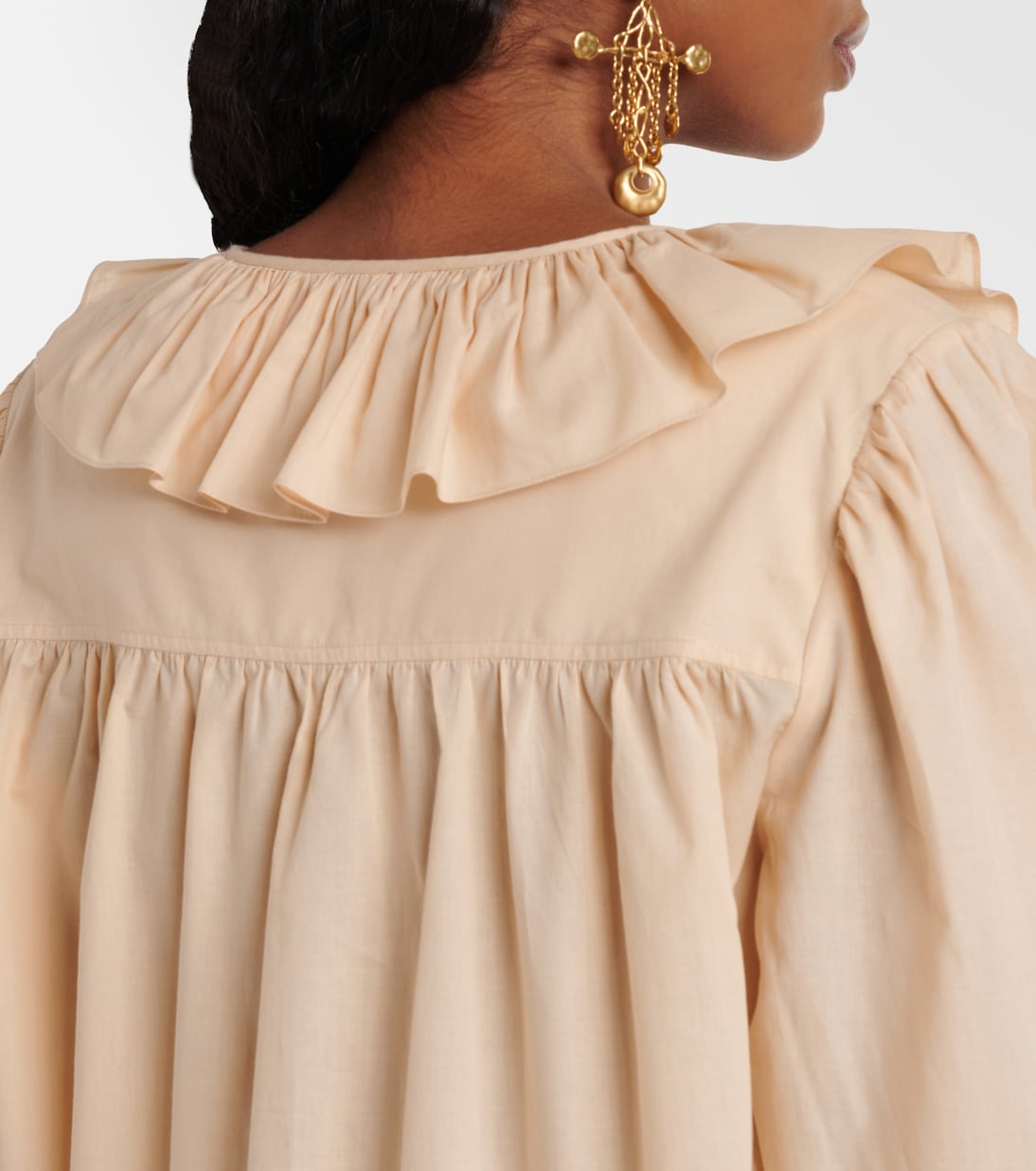 Blusa in voile di cotone con volant  | Chloé