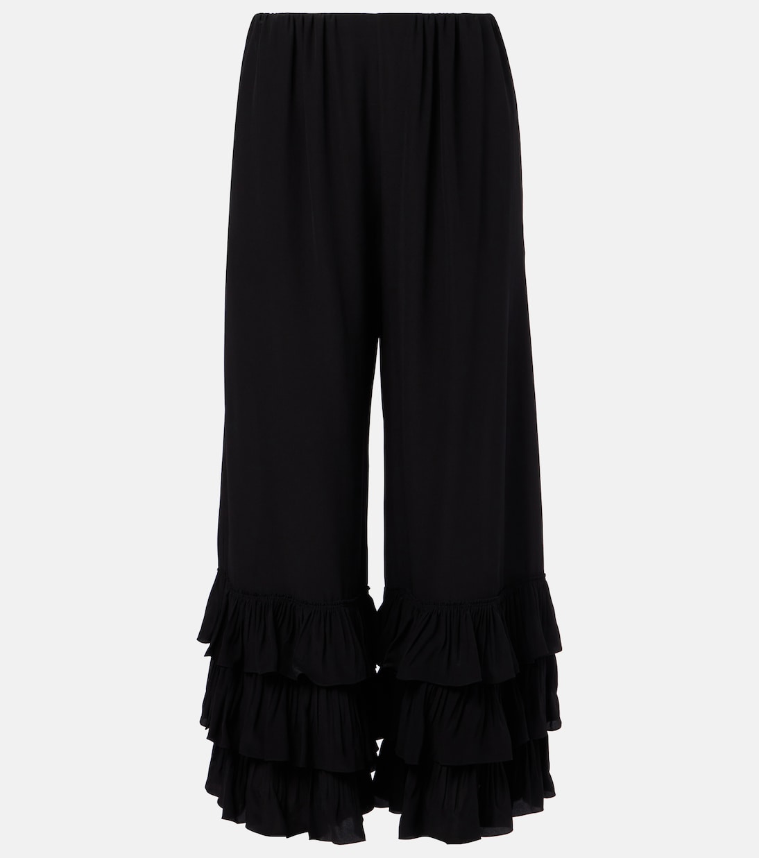 Pantaloni a gamba larga in crêpe de chine | Chloé