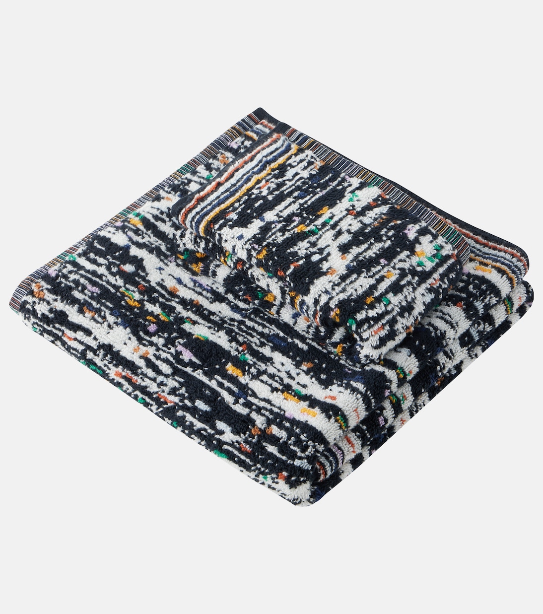 Twist set of 2 cotton terry towels | Missoni