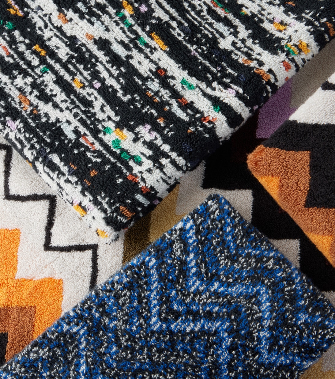 Twist set of 2 cotton terry towels | Missoni