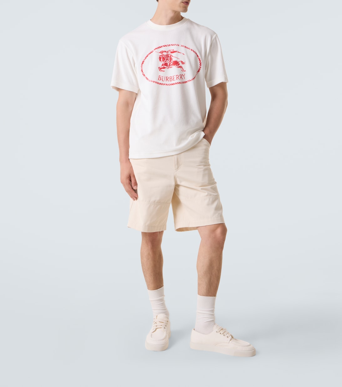 T-shirt en coton mélangé à logo | Burberry