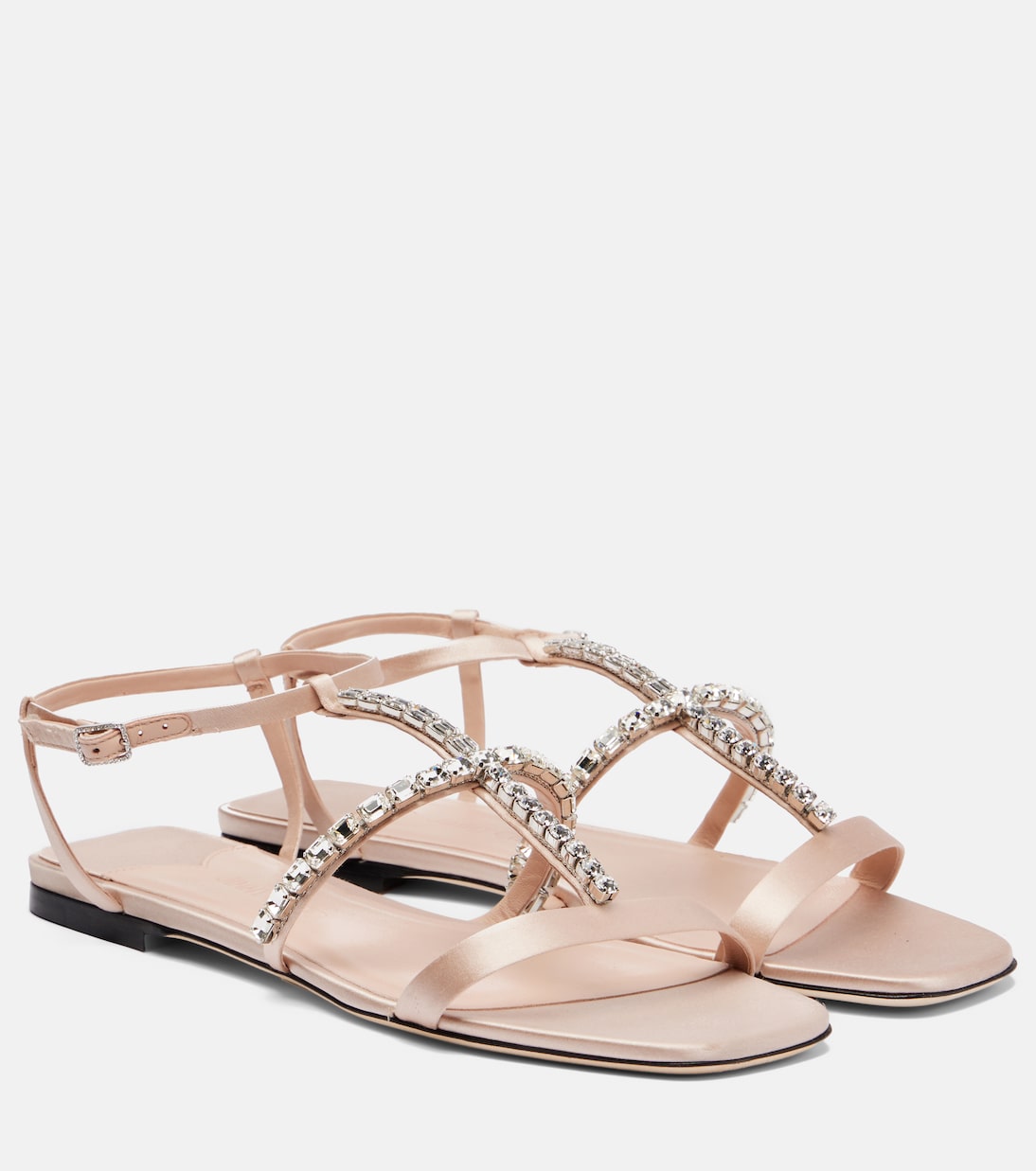 Gwyn crystal-embellished leather sandals | Jimmy Choo