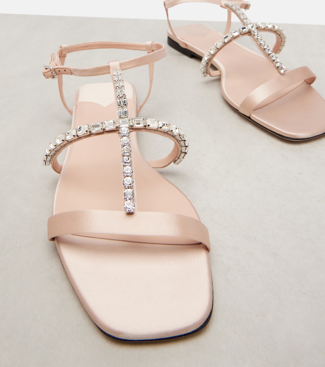 Gwyn crystal-embellished leather sandals | Jimmy Choo