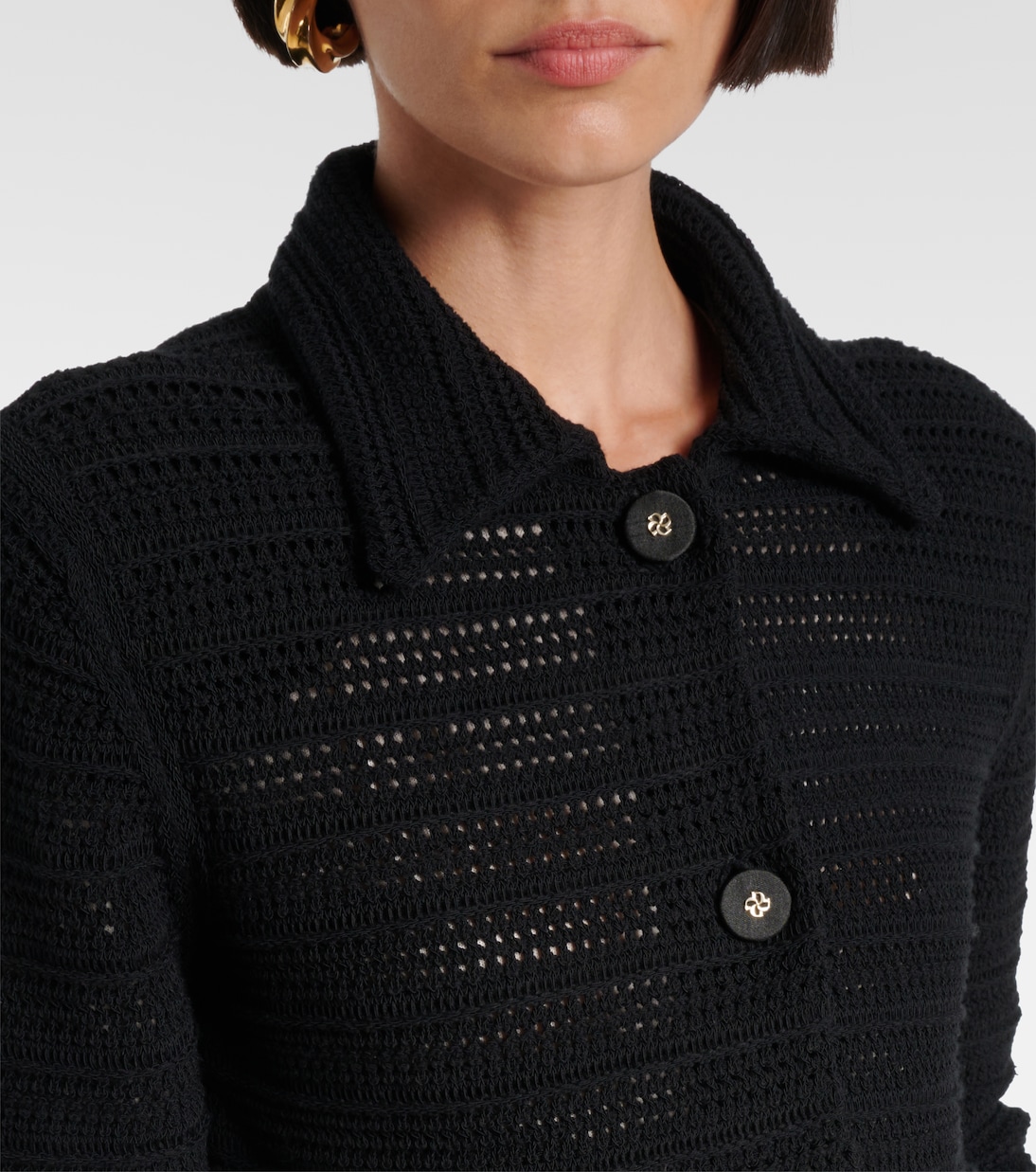 Cardigan Precise Pointelle en coton mélangé | Dorothee Schumacher