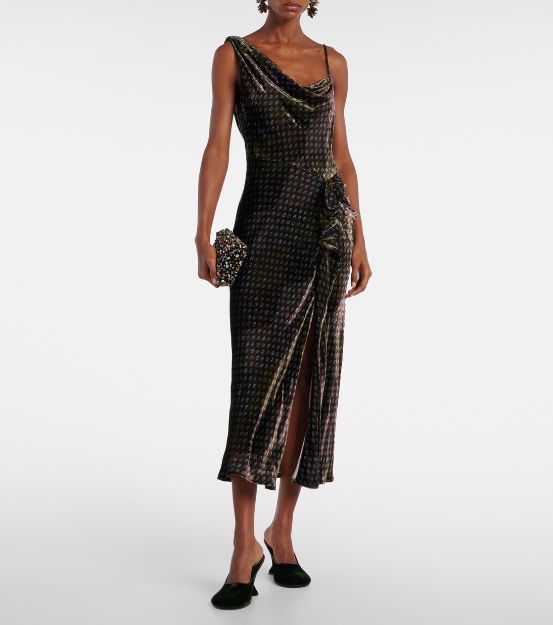 Asymmetric printed gown | Dries Van Noten